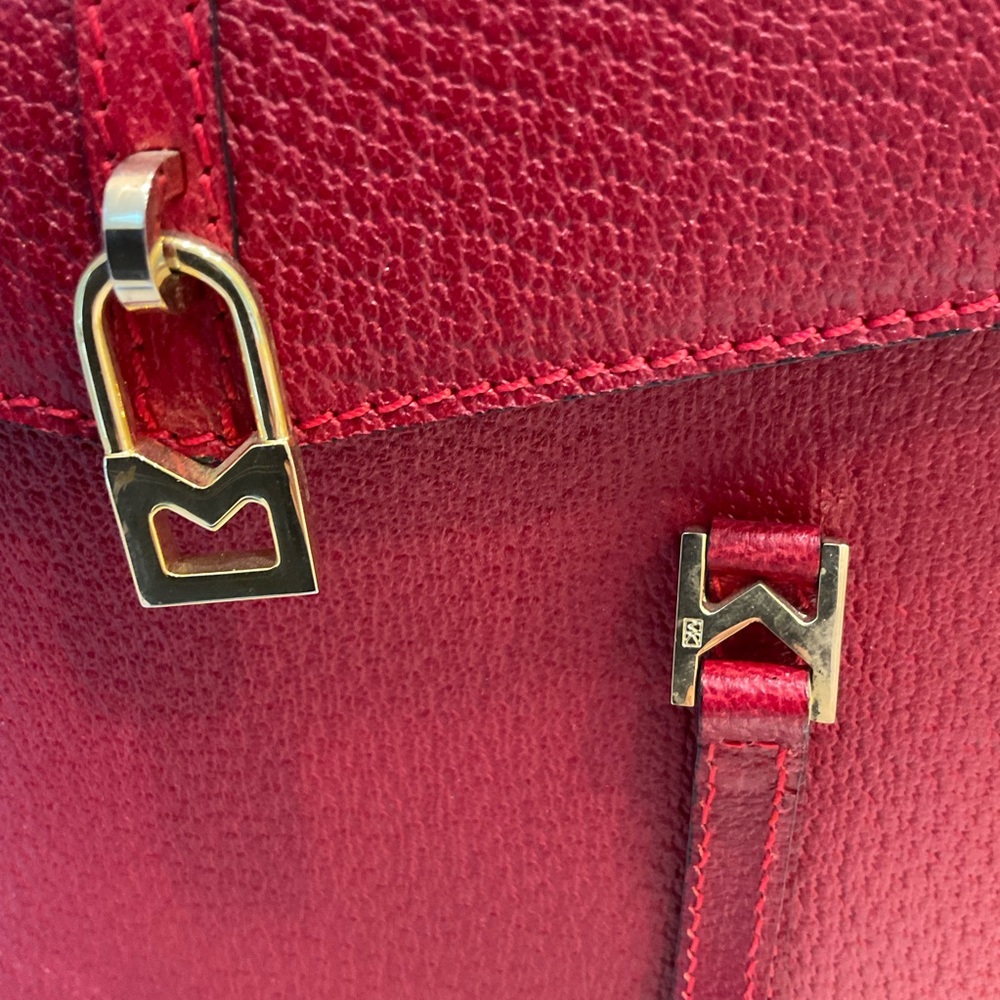 Michael Kors red pebbled leather purse, Excellent Condition - Picture 11 of 16